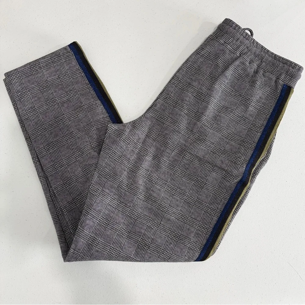 NWT Anthropologie Maeve Bettie Tapered Trousers Houndstooth Stripe Pants - Picture 3 of 8